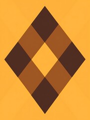 Poster - Abstract geometric rhombus pattern in shades of golden yellow color