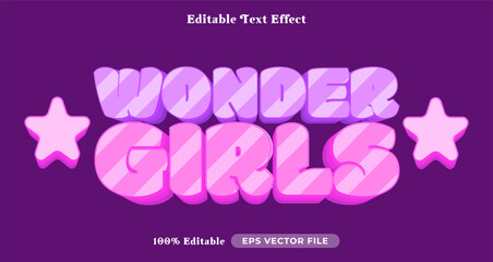 Poster - wonder girls editable text style, bubble text effect