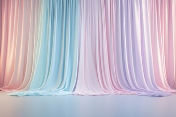 Poster - Soft fabric backdrop in pastel shades with ample space for text and creative use