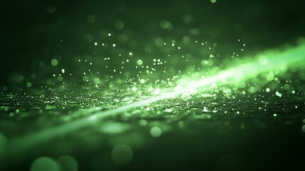 glare, macro, green solid background, light reflecting off water droplets, creating a sparkling glare effect with soft, diffused light.