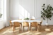 © Tunsale - Stylish dining room with modern white table. AI generated illustration.