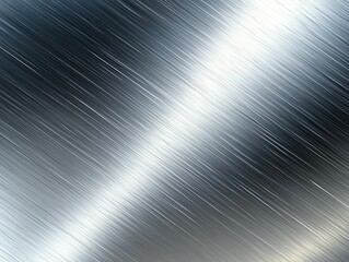 Poster - Shiny Steel Texture with Linear Brushed Pattern and Reflective Surface Ideal for Backgrounds and Designs in Industrial and Modern Aesthetics