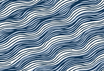  British Topographical Waves: A Seamless Waveline Pattern in Grey, Blue, and White, Showcasing Fluid Transitions, Light Navy and Dark Azure Hues, and a Minimalistic Approach to Positive/Negative Space.