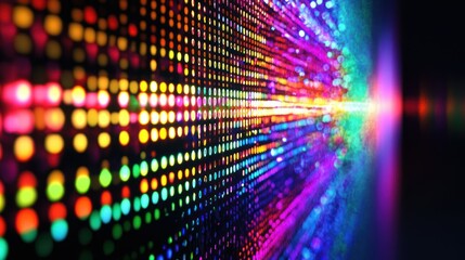Poster - Vibrant light streaks create a mesmerizing display of colors against a dark background