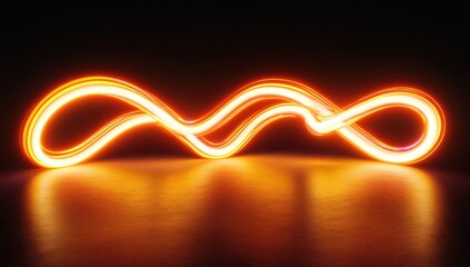 Poster - Brightly Illuminated Flowing Light Trails in a Dark Space Creating a Sense of Movement and Dynamic Energy for Creative Use in Design Projects