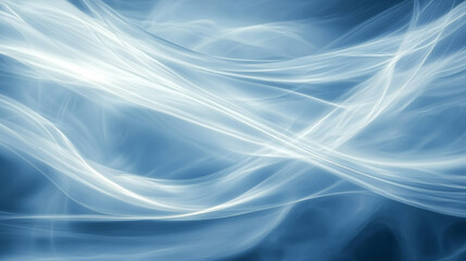 Poster - Abstract blue and white swirling light background design image art flow soft waves style smooth