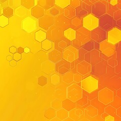 Poster - Abstract Honeycomb Pattern in Golden Hues