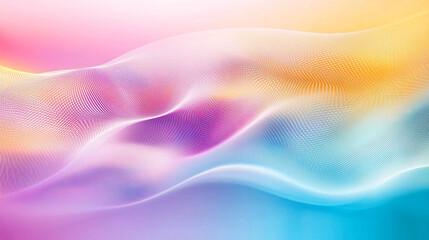 Poster - Abstract colorful wave background pastel soft colors design texture flow mesh blue pink curve style