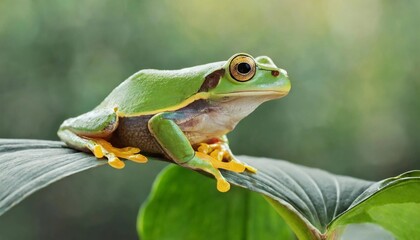 frog on a leaf