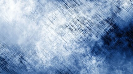 Poster - Abstract blue and white textured background pattern with diagonal lines and cloudy effect creating a modern artistic design