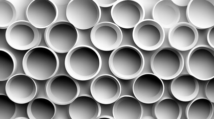 Poster - Abstract grayscale background with overlapping circles modern design geometric pattern texture 3d art