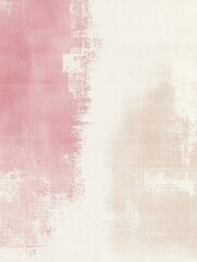 Poster - Abstract canvas texture with pink and beige color blocking blending together creating a delicate and modern artistic composition. The image evokes a sense of understated elegance