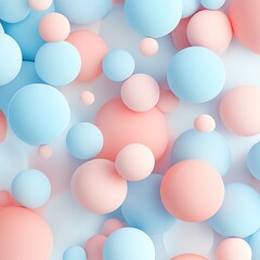 Poster - Simple bubble texture wallpaper, soft pastel colors, smooth and clean design, minimalist aesthetic, elegant simplicity