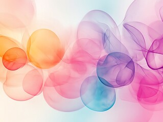 Poster - Simple bubble texture wallpaper, soft pastel colors, smooth and clean design, minimalist aesthetic, elegant simplicity