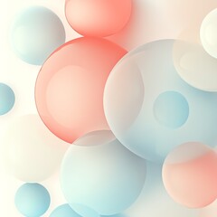 Poster - Simplicity in bubble texture wallpaper, soft gradients, pastel hues, smooth round bubbles, minimal design with calming aesthetic