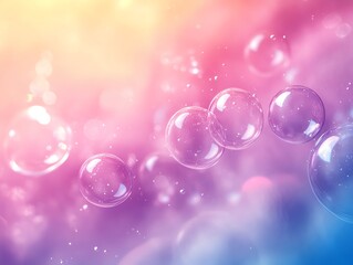 Poster - Smooth bubble texture wallpaper with soft gradients, minimalist design, gentle pastel hues, calming and simple background