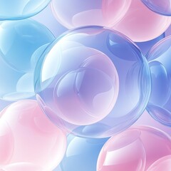 Poster - Smooth pastel bubble texture background, simple design, soft circular shapes, minimalistic and soothing, clean wallpaper