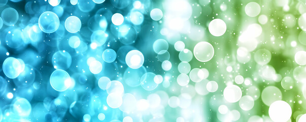 blue green bokeh lights, abstract background