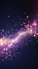 Poster - Abstract glitter particles floating against a dark backdrop creating an ethereal glow