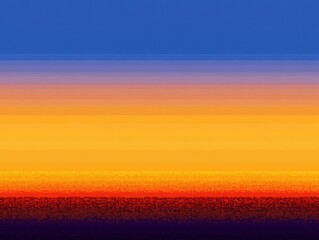 Poster - Abstract pixelated gradient with blue orange and red horizontal stripes creating textured patterns and vibrant color transitions