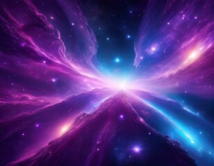 Wall Mural - brilliant purple space backdrop that is artistic