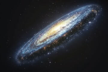 Wall Mural - Vast spiral galaxy illuminated by stars in the depths of space