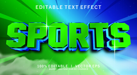 Poster -  text effects  editable basketball and football text styles