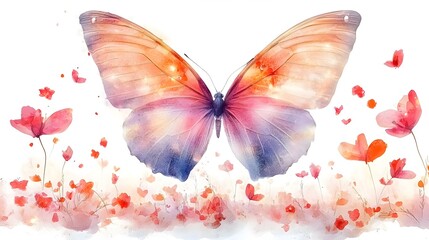 Aufkleber - Stunning close up shot of a radiant purple butterfly with its wings spread wide showcasing the intricate details and brilliant shades of its enchanting display