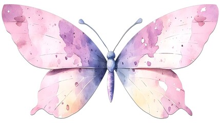 Leinwandbilder - Vibrant Purple Butterfly with Shimmering Wings Reflecting a Spectrum of Deep Purples and Lilacs