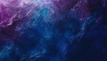 Poster - Abstract Cosmic Space Illustration With Swirling Purple And Blue Hues And Sparkling Stardust Effects