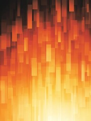 Poster - Abstract Digital Composition Of Vertical Rectangular Shapes In Shades Of Orange And Yellow Creating A Gradient Background