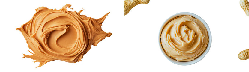 Poster - Peanut butter isolated on white is also depicted as isolated on a white background