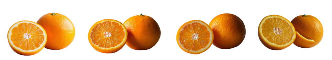 Poster - On a white background, the peels of oranges and lemons are isolated