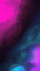 Poster - Abstract Halftone Pattern In Pink Blue And Purple Colors With Pixel Effect Texture Design Background