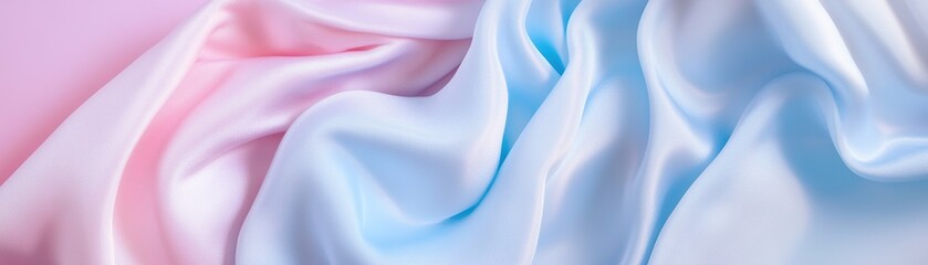 Poster - This beautiful background showcases a seamless lilac to glacier blue gradient with a soft-focus satin texture