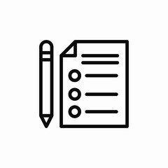 Poster - Checklist note task icon vector sign
