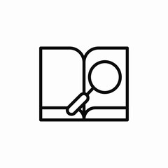 Poster - Document search find icon vector sign
