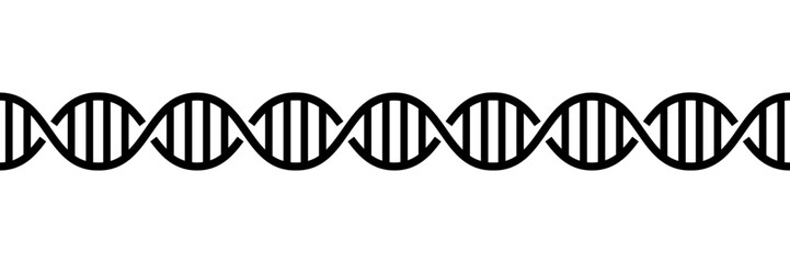 Poster - DNA molecule double helix pattern brush isolated on transparent background.