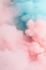 Poster - This design features a vibrant gradient transitioning from smooth cyan to blush pink, enhanced by a subtle haze creating an ethereal atmosphere, ideal for text placements