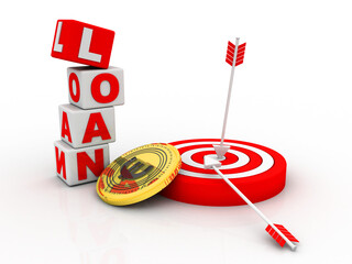 Poster - 3d rendering European Union business loan concept
