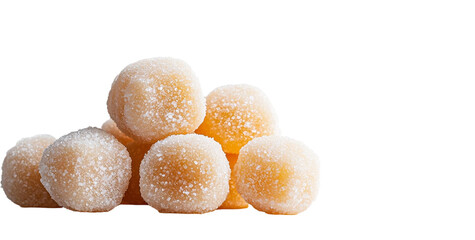 Poster - Isolated on a white background is a pile of peanuts with a BBQ spicy flavor