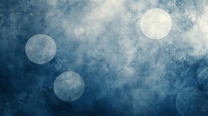 Wall Mural - an abstract illustration displaying circles in shades of blue and white