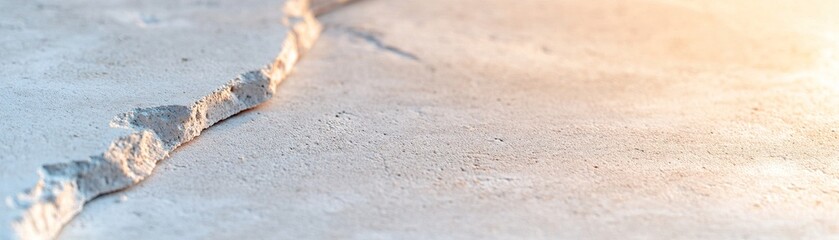 Poster - The smooth white concrete surface glows in the warm light of golden hour, creating a soft-focus atmosphere. The gradient adds depth and serves as a perfect canvas for text overlay