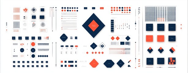 Poster - Group of modern abstract graphics and forms. Abstract banners with fluid, flowing shapes