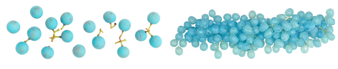 Aufkleber - A white background features grape berries that have been set apart and isolated