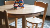 Montessori inspired nursery furniture with soft edge tables and chairs creating a cheerful and safe play environment for children