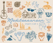 © Wiktoria Matynia - Beautiful hand drawn, whimsical style Mediterranean vector illustration Set