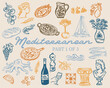 © Wiktoria Matynia - Beautiful hand drawn, whimsical style Mediterranean vector illustration Set