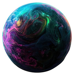 Wall Mural - png colorful swirling abstract planet