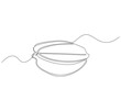 © Tri - Star fruit continuous line. Continuous one line drawing Star fruit. Star fruit concept. single line drawing
